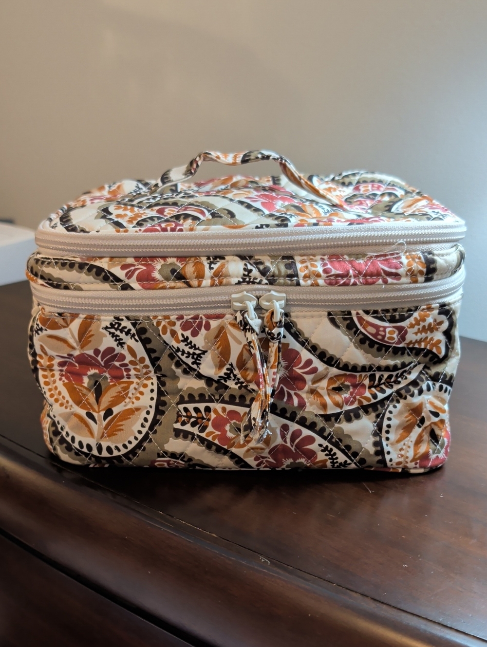 Vera Bradley Brush Up Cosmetic Case Blooming Paisley
